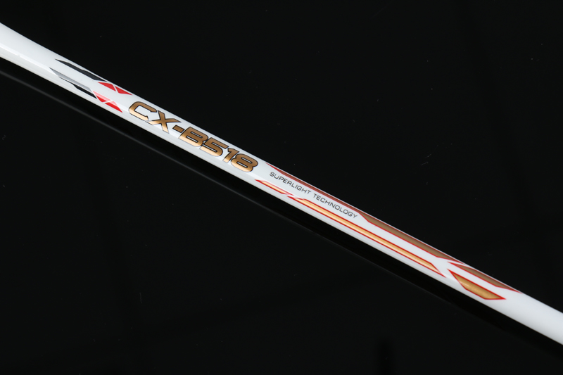 Integrierter Badmintonschläger CX-B518 aus Aluminiumlegierung mit Fiberglas-Mittelstange